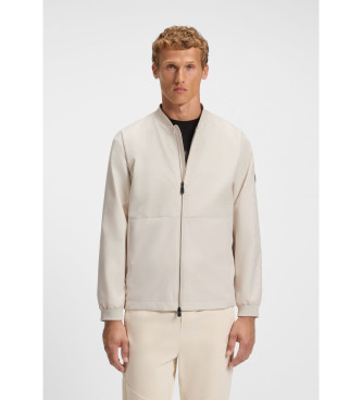 BOSS para hombre. 50547181 Chaqueta Bomber Future blanco roto (XL), Casual, Poliéster