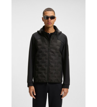 BOSS para hombre. 50541045 Chaqueta Down Hybrid negro (5XL), Casual, Poliéster