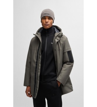 BOSS para hombre. 50523391 Chaqueta Terra gris (XXL), Casual, Poliéster