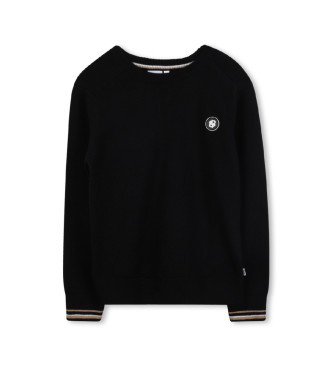 BOSS para niño. J52343 Jersey B negro (12Años= 150cm), Casual, Algodón, moda infantil