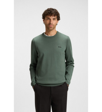 BOSS para hombre. 50541940 Jersey con detalles en contraste verde (L), Casual, Algodón