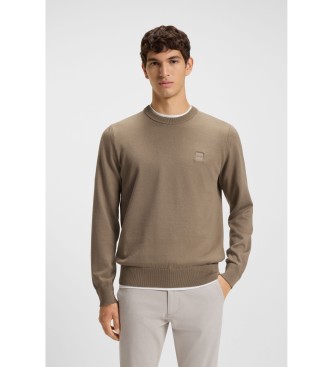 BOSS para hombre. 50527583 Jersey Kanovano marrón (L), Casual, Algodón