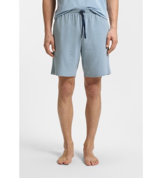 BOSS para hombre. 50515314 Short con logo bordado azul (XXL), Homewear, Algodón