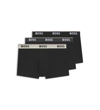 BOSS para hombre. 50531684 Set 3 Bóxers con logos en la cintura negro (S), Homewear, Algodón