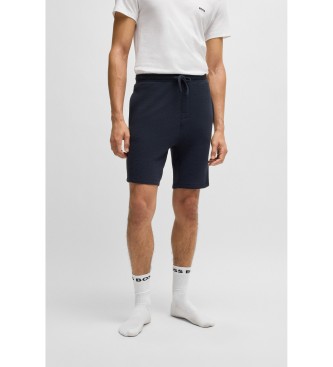 BOSS Short de pijama en punto otomano marino
