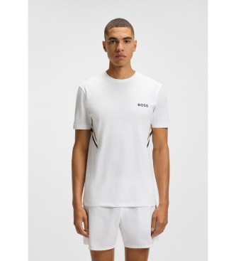 BOSS para hombre. 50543329 Camiseta Active blanco (3XL), Casual, Deportivo, Multideporte, Poliéster, Manga corta