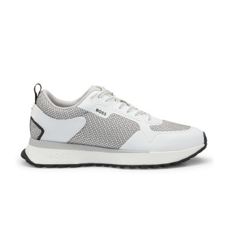BOSS para hombre. 50513195 Zapatillas Jonah Runn blanco (39), Plano, Cordones, Casual