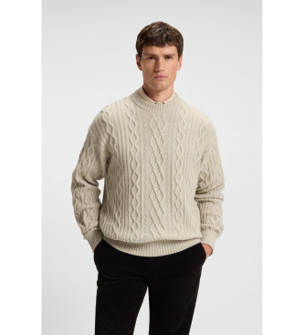 BOSS para hombre. 50548689 Jersey Kableto beige (S), Casual, Poliéster