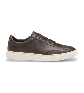 BOSS para hombre. 50553142 Zapatillas Kieran Tenn Buox marrón (40), Plano, Cordones, Casual
