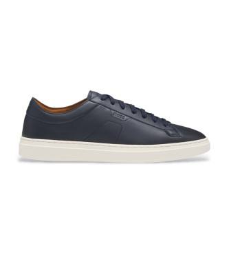 BOSS para hombre. 50557866 Zapatillas de Piel Kieran marino (45), Plano, Cordones, Casual