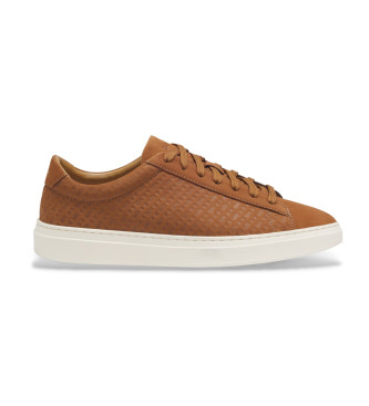 BOSS para hombre. 50542092 Zapatillas de Piel Kieran Tenn marrón (39), Plano, Cordones, Casual