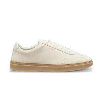 BOSS para hombre. 50554611 Zapatillas de piel Kieran beige (46), Plano, Cordones, Casual