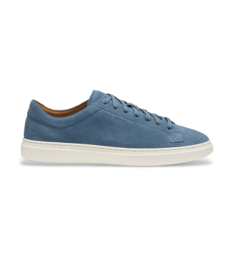 BOSS para hombre. 50563162 Zapatillas de Piel Kieran azul (40), Plano, Serraje, Cordones, Casual