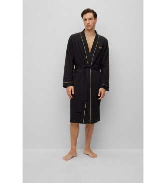 BOSS para hombre. 50485920 Kimono Xmas negro (XXL), Homewear, Algodón, Manga larga