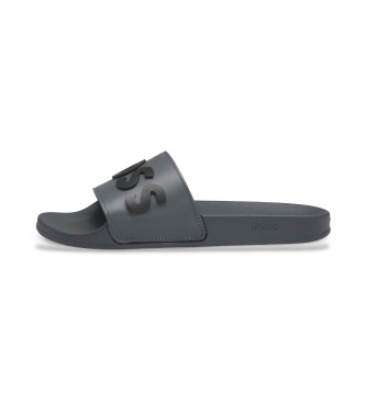 BOSS para hombre. 50498241 Chanclas Kirk gris (47), Plano, Ninguno, Casual, Beachwear