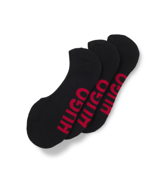 HUGO para hombre. 50541589 Pack 3 Pares de Calcetones invisibles negro (39-40), Homewear, Algodón