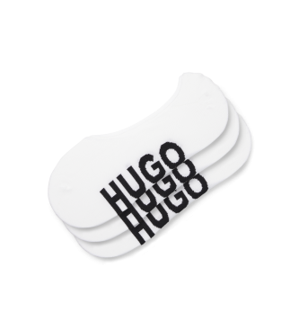 HUGO para hombre. 50541589 Pack 3 Pares de Calcetones invisibles blanco (43-44), Homewear, Algodón