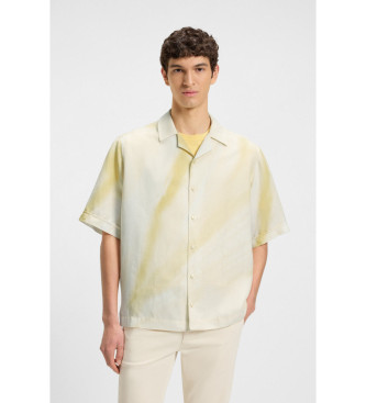 BOSS para hombre. 50543525 Camisa Lapisy amarillo (XL), Casual, Algodón, Manga corta