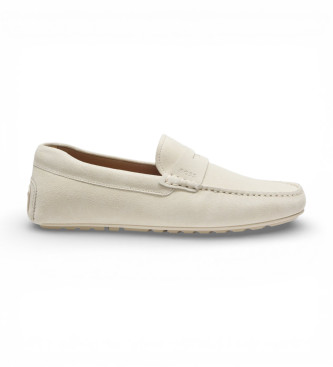 BOSS para hombre. 50541750 Mocasines de Piel Noel beige claro (46), Plano, Ninguno, Casual, Fiesta, Clásico