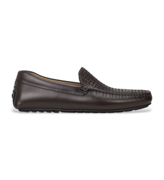 BOSS para hombre. 50563133 Mocasines de piel Noel marrón (44), Plano, Ninguno, Casual