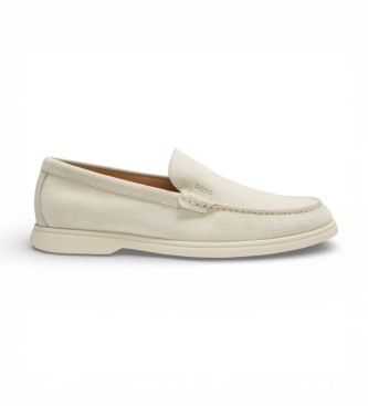 BOSS para hombre. 50543083 Mocasines de Piel Sienne beige claro (45), Plano, Ninguno, Casual, Fiesta, Clásico