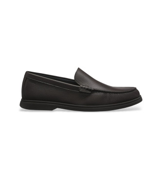 BOSS para hombre. 50536173 Mocasines de Piel Sienne marrón (45), Plano, Ninguno, Casual, Clásico