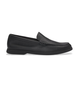 BOSS para hombre. 50536173 Mocasines de Piel Sienne negro (42), Plano, Ninguno, Casual, Clásico
