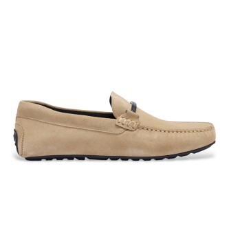 BOSS para hombre. 50517141 Mocasines de Piel Noel beige (41), Plano, Ninguno, Casual
