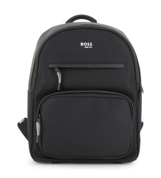 BOSS unisex para niños. J52644 Mochila Estampada negro (OSFA), Casual, Poliéster, moda infantil