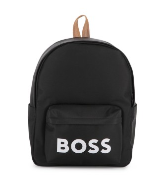BOSS unisex para niños. J52652 Mochila Textura negro (OSFA), Casual, Poliéster, moda infantil