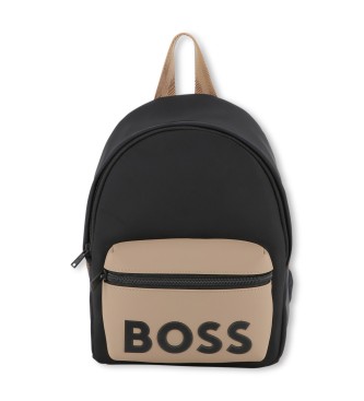 BOSS unisex para niños. J52659 Mochila Bicolor negro (OSFA), Casual, Poliéster, moda infantil