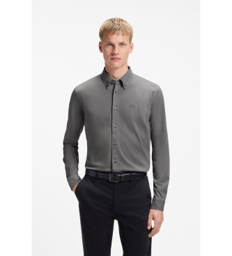 Boss Für Herren. 50543089 Myjersey Grünes Hemd (Xl), Wohnung, Wildleder, Keine, Grau, Klassisch