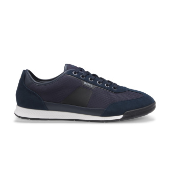 BOSS para hombre. 50563824 Zapatillas Nitan Low marino (43), Plano, Cordones, Casual
