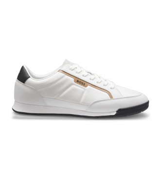 BOSS para hombre. 50552879 Zapatillas Nitan blanco (45), Plano, Cordones, Casual