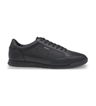 BOSS para hombre. 50552890 Zapatillas Nitan Tenn negro (41), Plano, Cordones, Casual