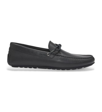 BOSS para hombre. 50536247 Mocasines de piel Noel negro (44), Plano, Ninguno, Casual