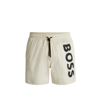 BOSS för män. 50515296 Bläckfisk baddräkt vit (XL), Strandkläder, Polyamid, Hållbar