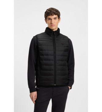 BOSS para hombre. 50530966 Chaleco Oden negro (48), Casual, Poliamida