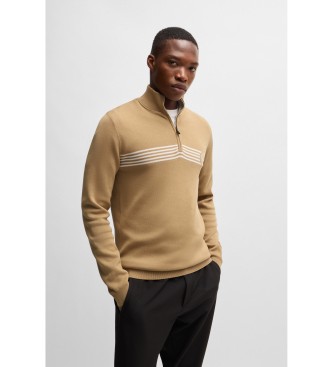 BOSS para hombre. 50530754 Jersey Open beige (L), Casual, Algodón