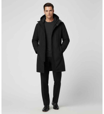 BOSS para hombre. 50544563 Parka Hexatech negro (M), Casual, Poliéster