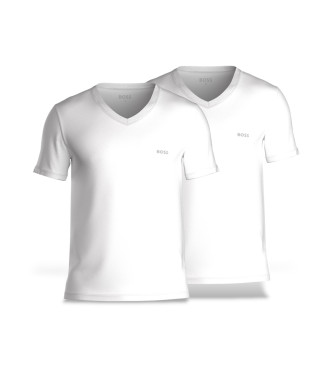 BOSS para hombre. 50479535 Pack de 2 Camisetas VN Comfort blanco (XXL), Casual, Algodón, Manga corta