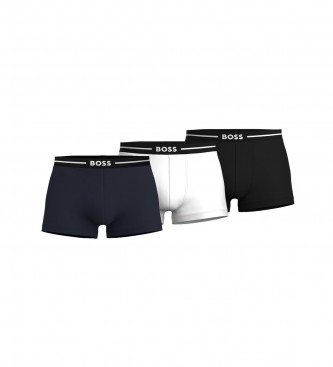 BOSS para hombre. 50510687 Pack de 3 boxers marino, negro, blanco (S), Homewear, Algodón