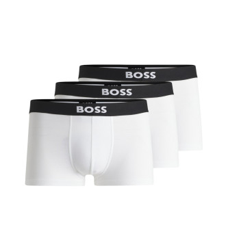BOSS para hombre. 50544263 Pack de 3 bóxers One blanco (XL), Homewear, Poliéster