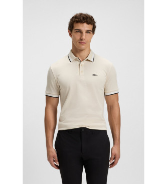 BOSS para hombre. 50469055 Polo Paddy beige (XL), Casual, Algodón, Manga corta