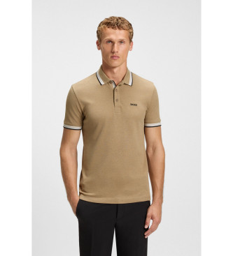 BOSS para hombre. 50469055 Polo Paddy beige (XL), Casual, Algodón, Manga corta