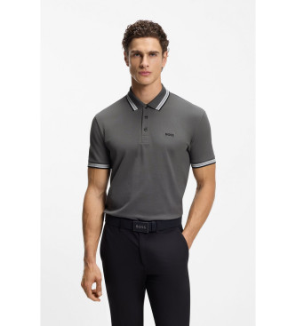 BOSS para hombre. 50469055 Polo Paddy gris (S), Casual, Algodón, Manga corta