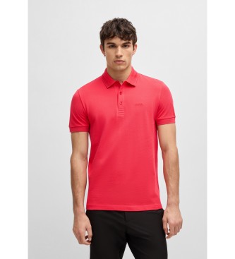 BOSS para hombre. 50469055 Polo Paddy de piqué rojo (M), Casual, Algodón, Manga corta