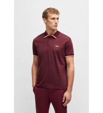 BOSS para hombre. 50538185 Polo Paddy Lux Heritage granate (XL), Casual, Algodón, Manga corta