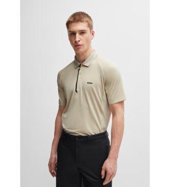 BOSS para hombre. 50519505 Polo Paddytech beige (XL), Casual, Manga corta, Poliéster Reciclado, Sostenible