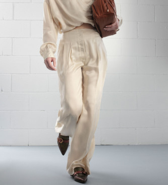 BOSS para mujer. 50553531 Pantalón Tratty beige (38), Casual, Algodón